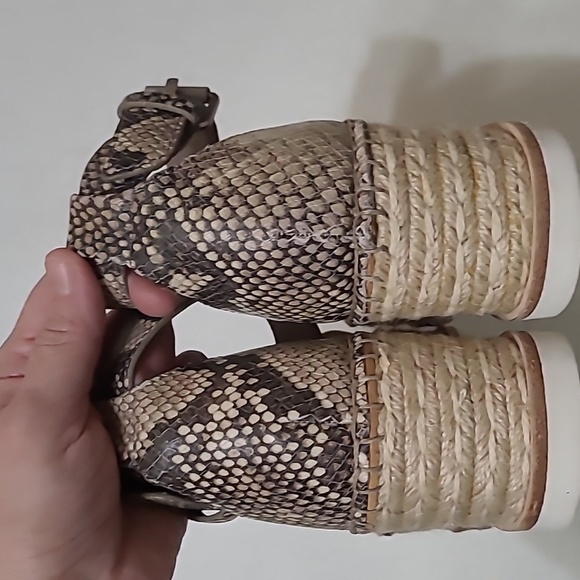 Dolce Vita snakeskin & suede platform espadrilles sandals size 8.5 - Picture 11 of 12
